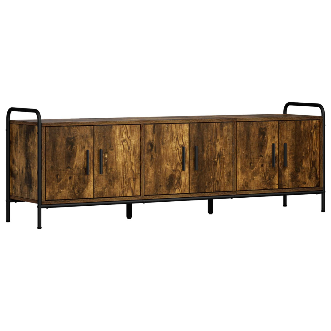 TV-skab 146 x 33 x 50 cm Røget eg Konstrueret træ