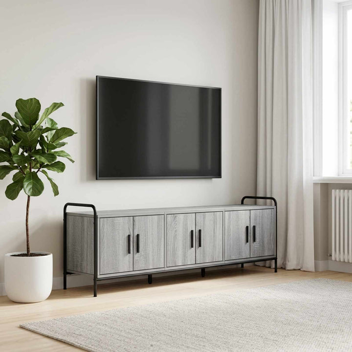 TV-skab 146 x 33 x 50 cm Grå Sonoma Konstrueret træ