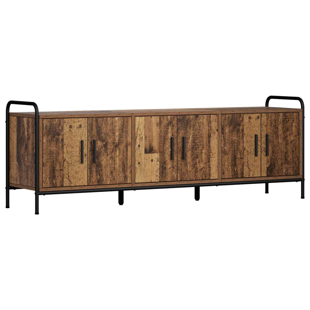 TV-skab 146 x 33 x 50 cm Gammelt træ Konstrueret træ