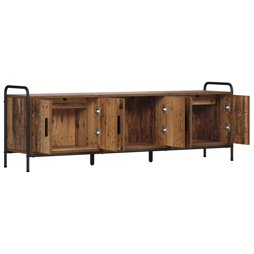 TV-skab 146 x 33 x 50 cm Gammelt træ Konstrueret træ