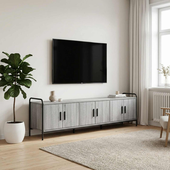 TV-skab 146 x 33 x 50 cm Grå Sonoma Konstrueret træ