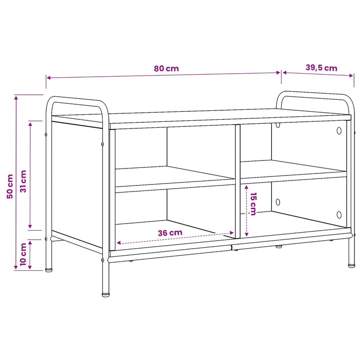TV-skab 140 x 39,5 x 50 cm Sonoma-eg Konstrueret træ