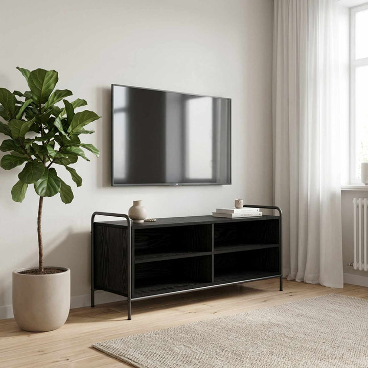 TV-skab 140 x 39,5 x 50 cm Sort eg Konstrueret træ