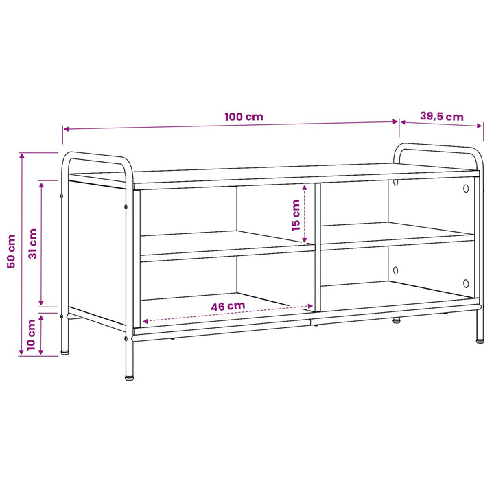 TV-skab 140 x 39,5 x 50 cm Røget eg Konstrueret træ