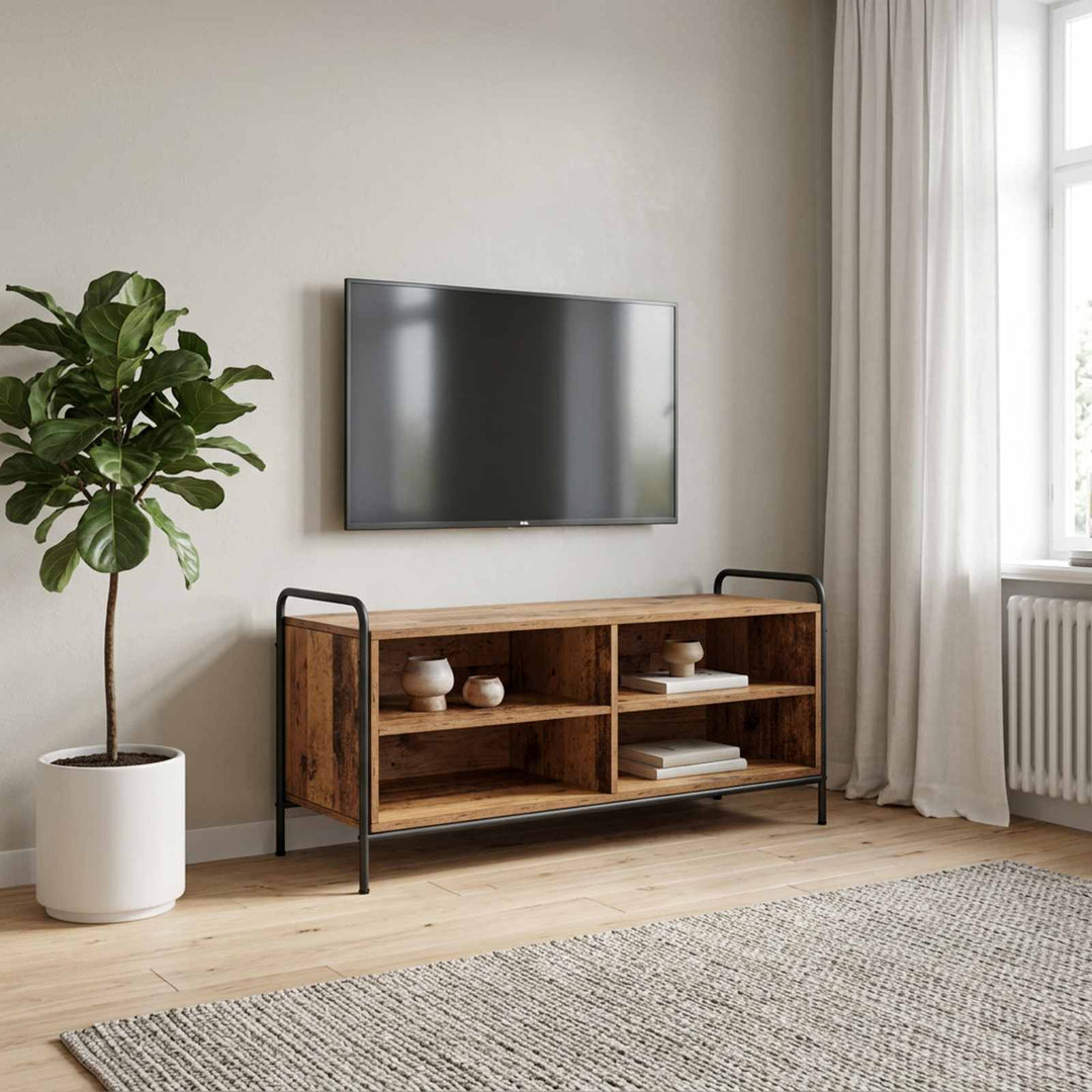 TV-skab 140 x 39,5 x 50 cm Gammelt træ Konstrueret træ