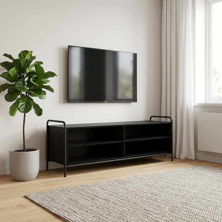 TV-skab 140 x 39,5 x 50 cm Sort eg Konstrueret træ