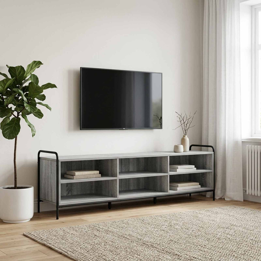 TV-skab 140 x 39,5 x 50 cm Grå Sonoma Konstrueret træ