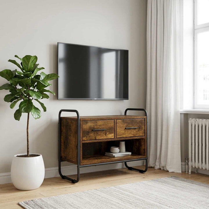 TV-skab 60 x 30 x 50 cm Røget eg Konstrueret træ