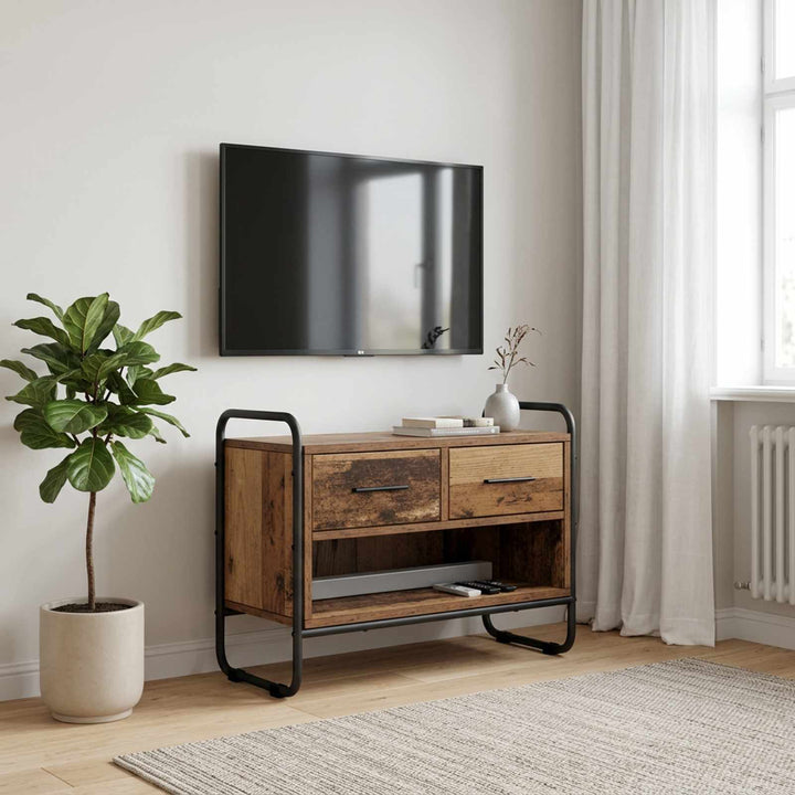 TV-skab 60 x 30 x 50 cm Gammelt træ Konstrueret træ