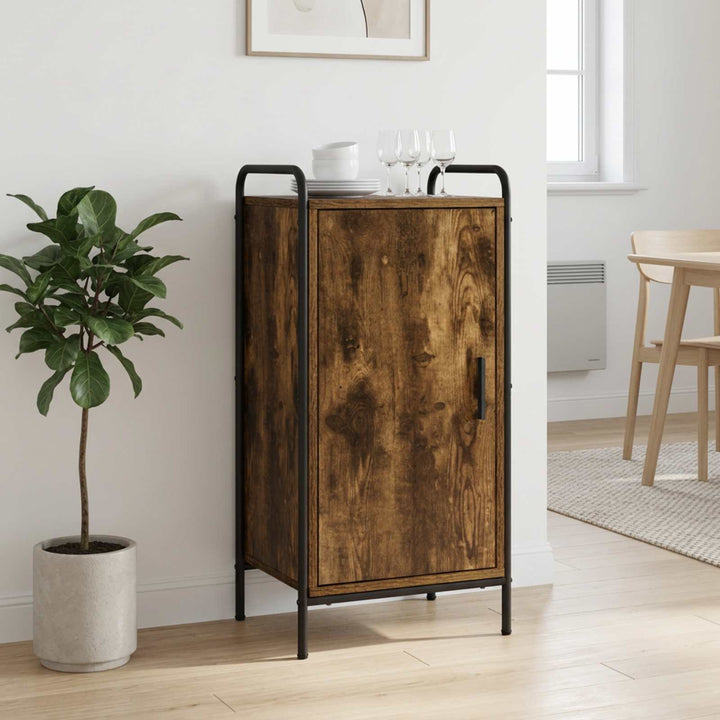 Sideboard Røget eg 97 x 33 x 81 cm Konstrueret træ