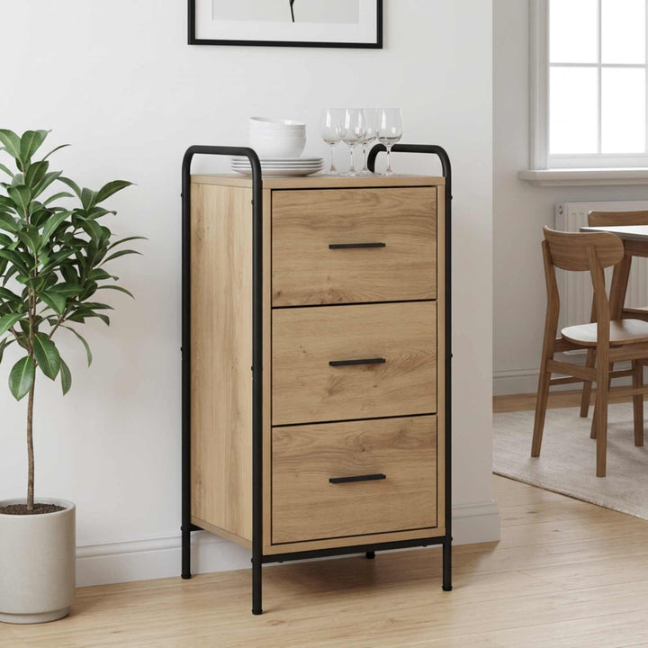 Sideboard Artisan-eg 97 x 33 x 81 cm Konstrueret træ