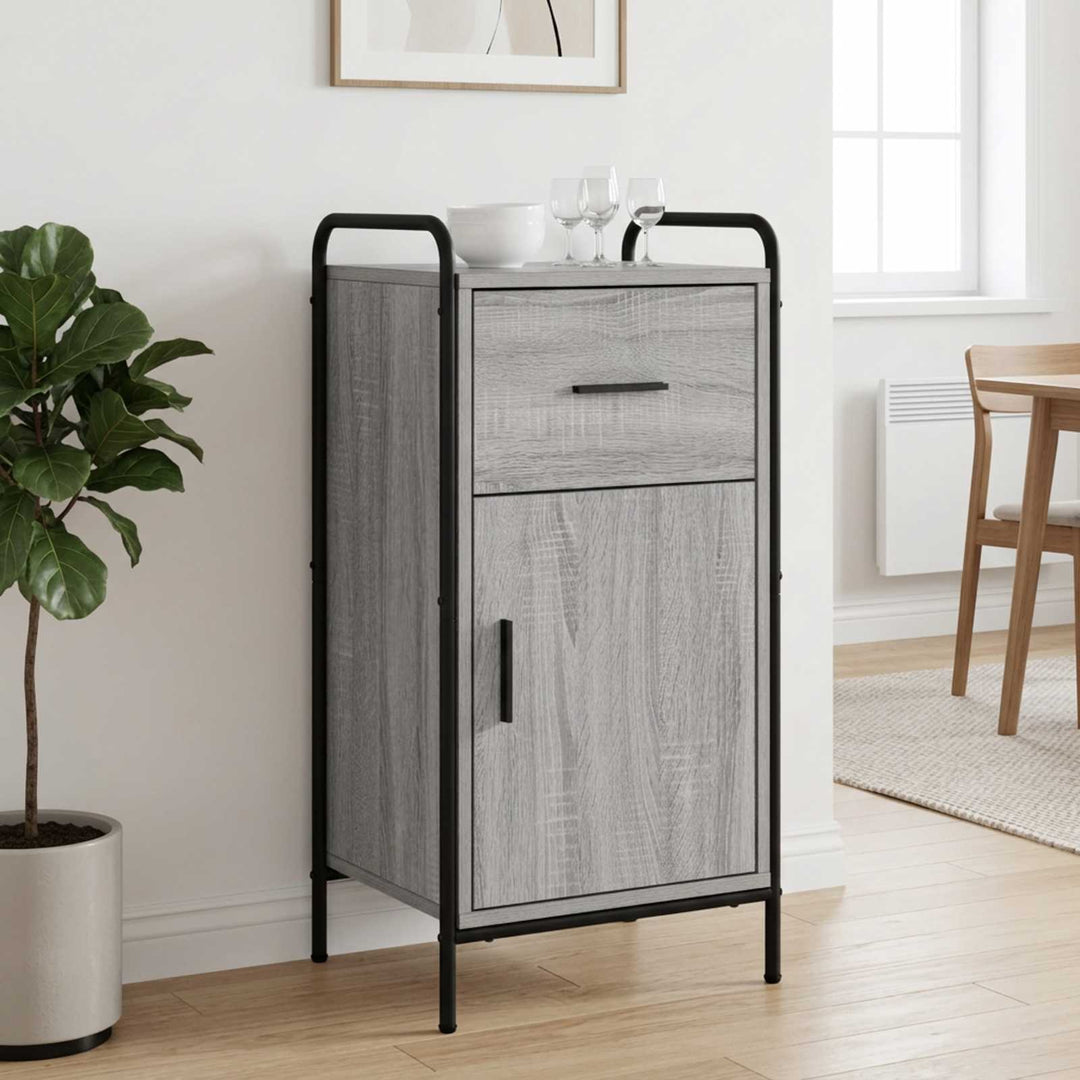 Sideboard Grå Sonoma 97 x 33 x 81 cm Konstrueret træ