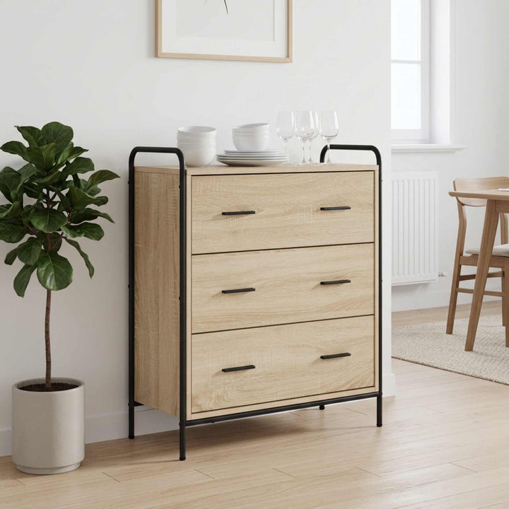 Sideboard Sonoma-eg 97 x 33 x 81 cm Konstrueret træ