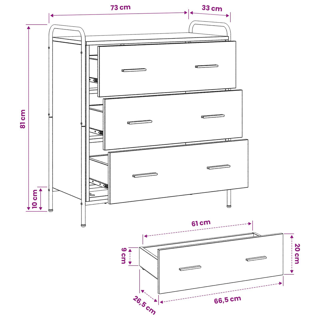 Sideboard Grå Sonoma 97 x 33 x 81 cm Konstrueret træ