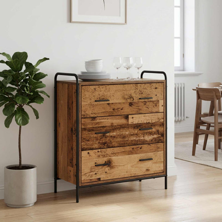 Sideboard Gammelt træ 97 x 33 x 81 cm Konstrueret træ