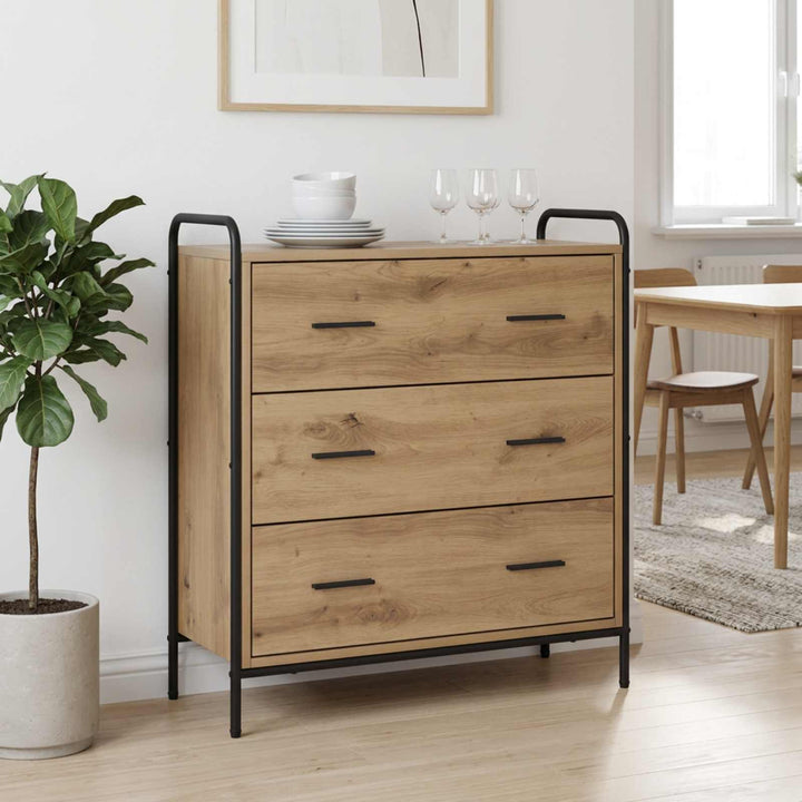 Sideboard Artisan-eg 97 x 33 x 81 cm Konstrueret træ