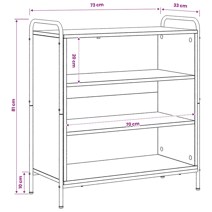 Sideboard Grå Sonoma 97 x 33 x 81 cm Konstrueret træ