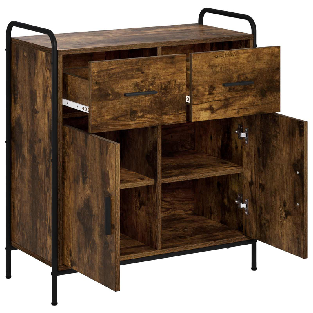 Sideboard Røget eg 97 x 33 x 81 cm Konstrueret træ
