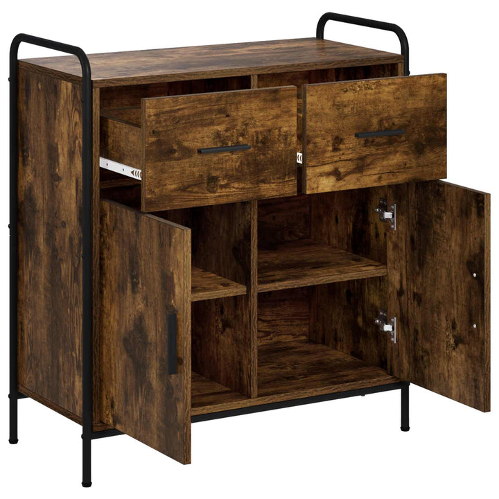 Sideboard Røget eg 97 x 33 x 81 cm Konstrueret træ