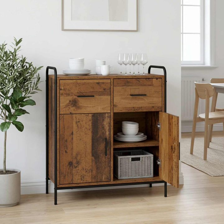 Sideboard Gammelt træ 97 x 33 x 81 cm Konstrueret træ