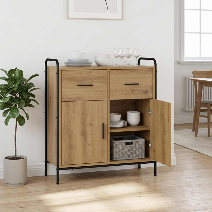 Sideboard Artisan-eg 97 x 33 x 81 cm Konstrueret træ