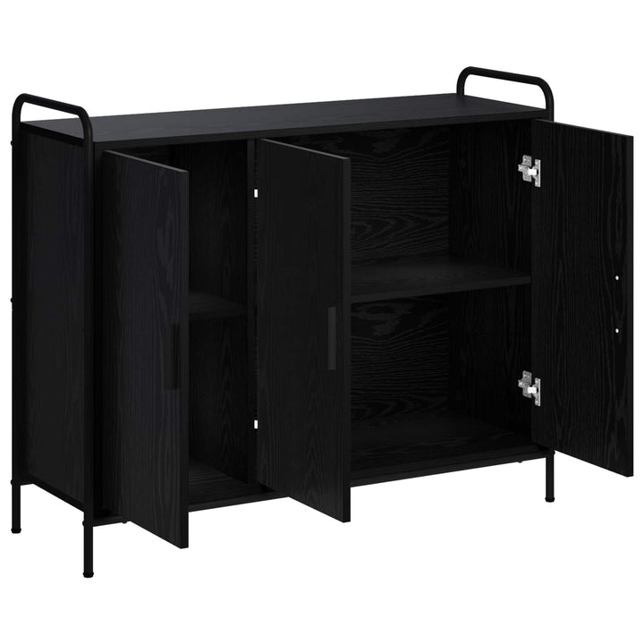 Sideboard Sort eg 97 x 33 x 81 cm Konstrueret træ