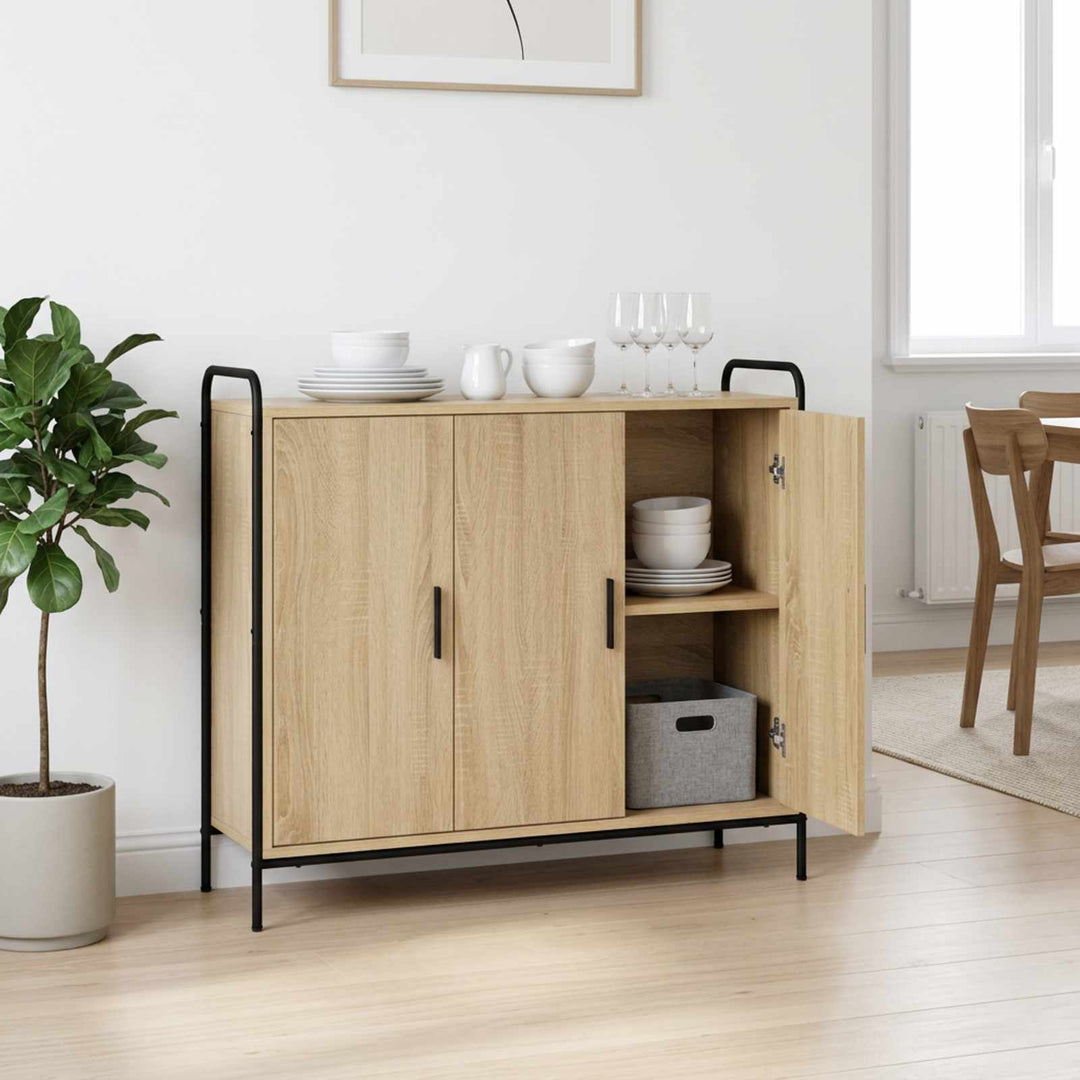Sideboard Sonoma-eg 97 x 33 x 81 cm Konstrueret træ