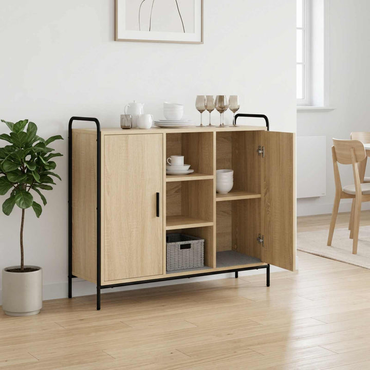 Sideboard Sonoma-eg 97 x 33 x 81 cm Konstrueret træ