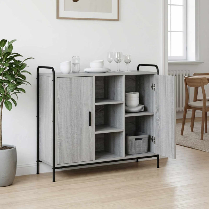 Sideboard Grå Sonoma 97 x 33 x 81 cm Konstrueret træ