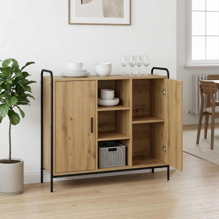Sideboard Artisan-eg 97 x 33 x 81 cm Konstrueret træ
