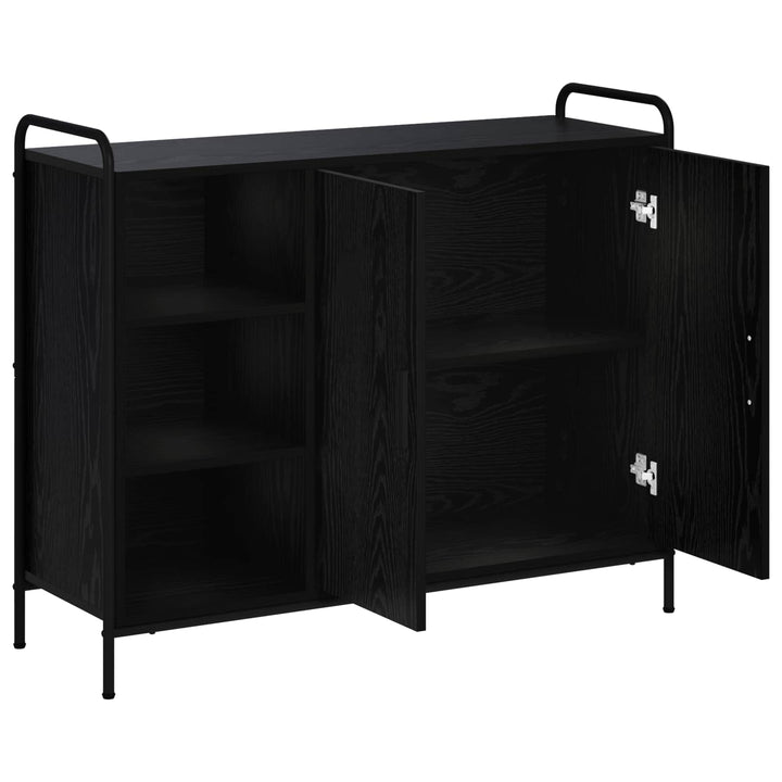 Sideboard Sort eg 97 x 33 x 81 cm Konstrueret træ