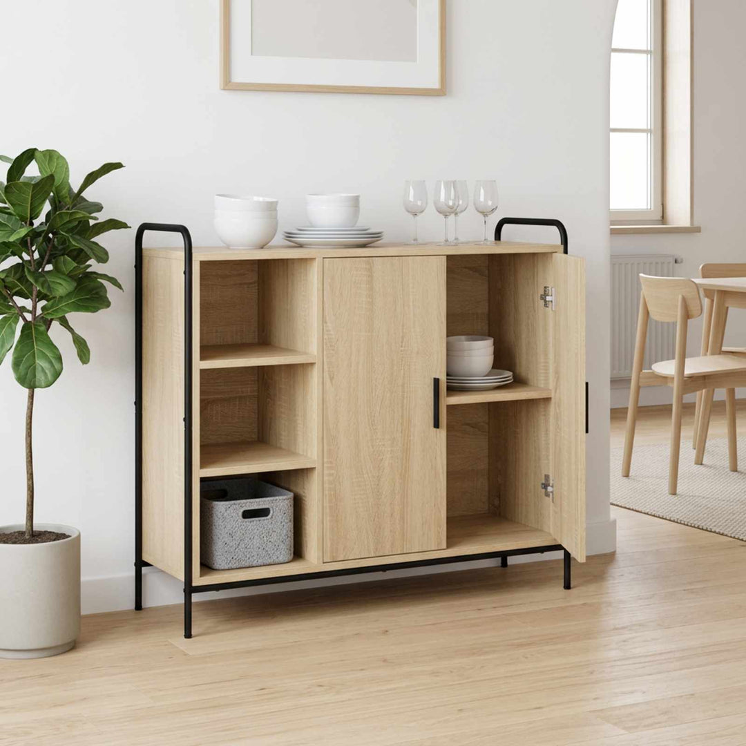 Sideboard Sonoma-eg 97 x 33 x 81 cm Konstrueret træ