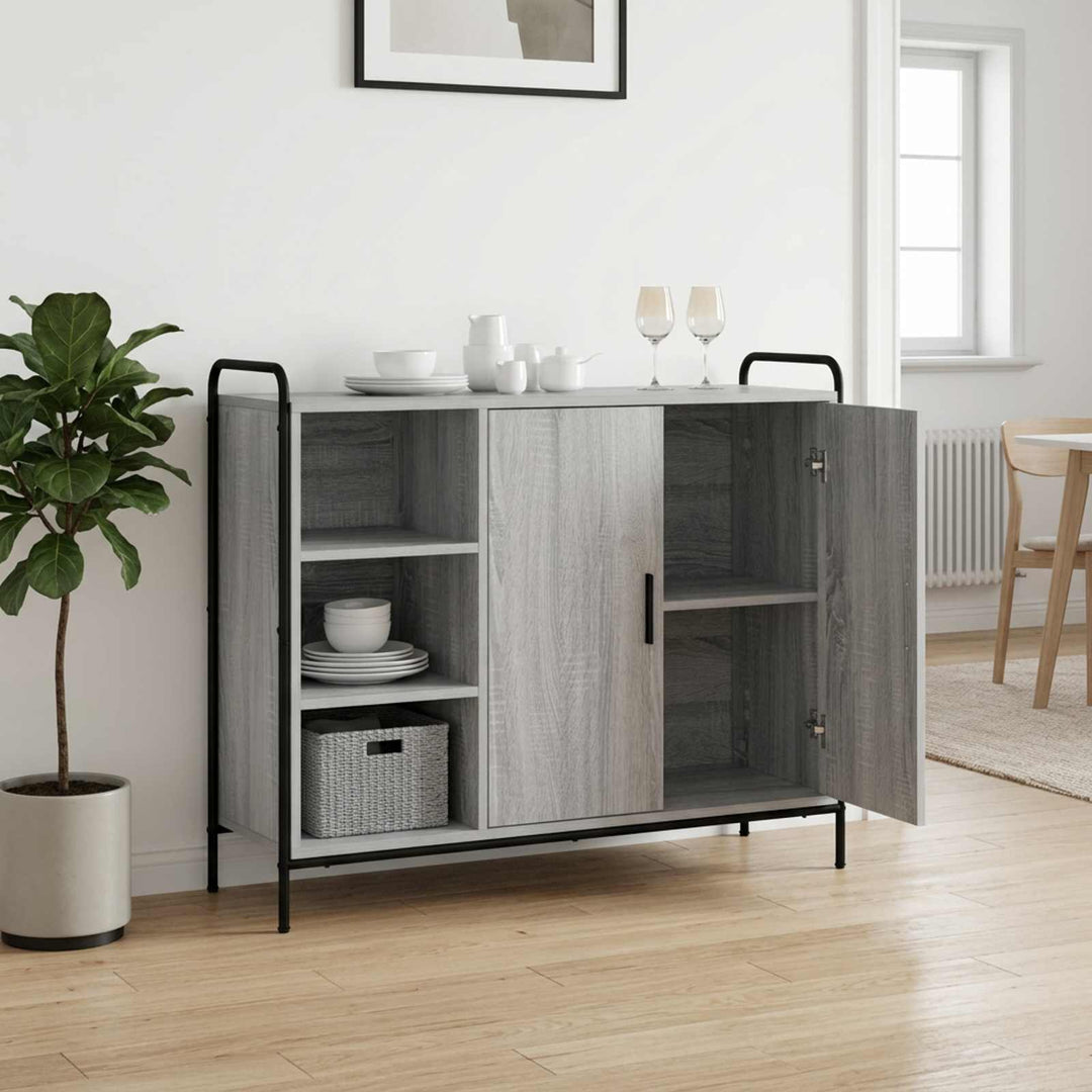 Sideboard Grå Sonoma 97 x 33 x 81 cm Konstrueret træ