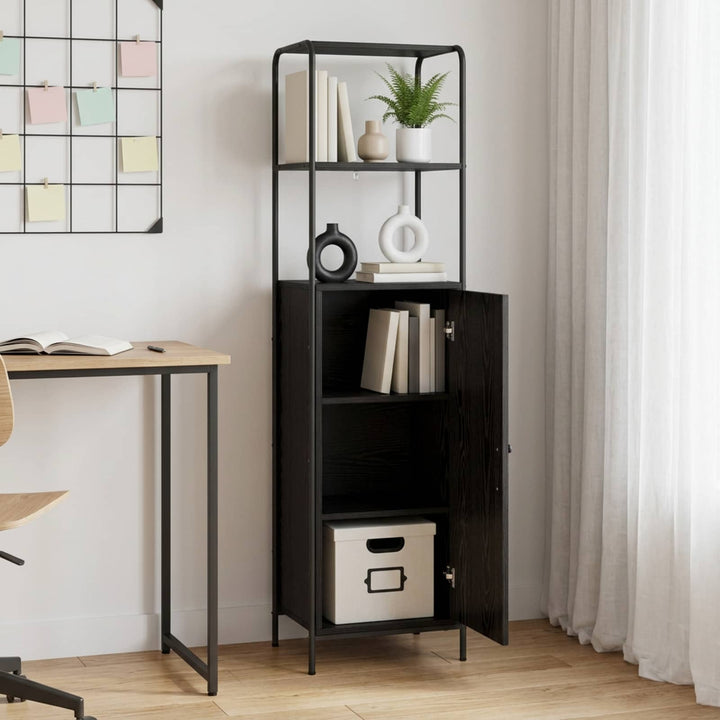 Highboard Sort eg 40 x 33 x 161 cm Konstrueret træ