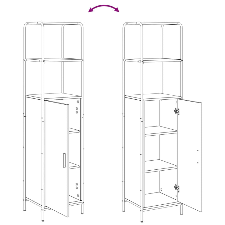 Highboard Sonoma-eg 40 x 33 x 161 cm Konstrueret træ