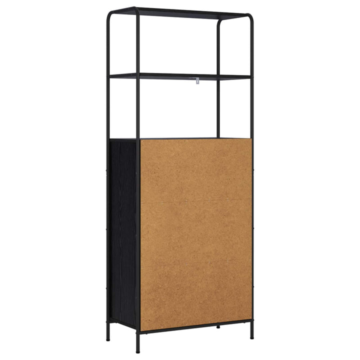 Highboard Sort eg 40 x 33 x 161 cm Konstrueret træ