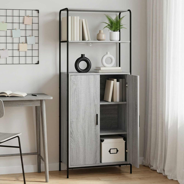 Highboard Grå Sonoma 40 x 33 x 161 cm Konstrueret træ