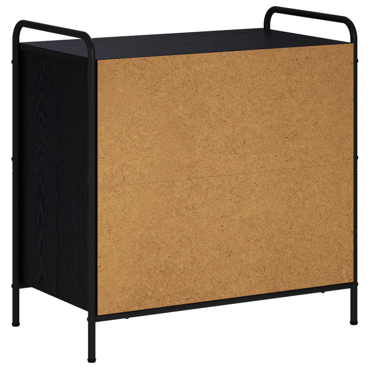 Skuffeskab Sort eg 70 x 39,5 x 71 cm Konstrueret træ