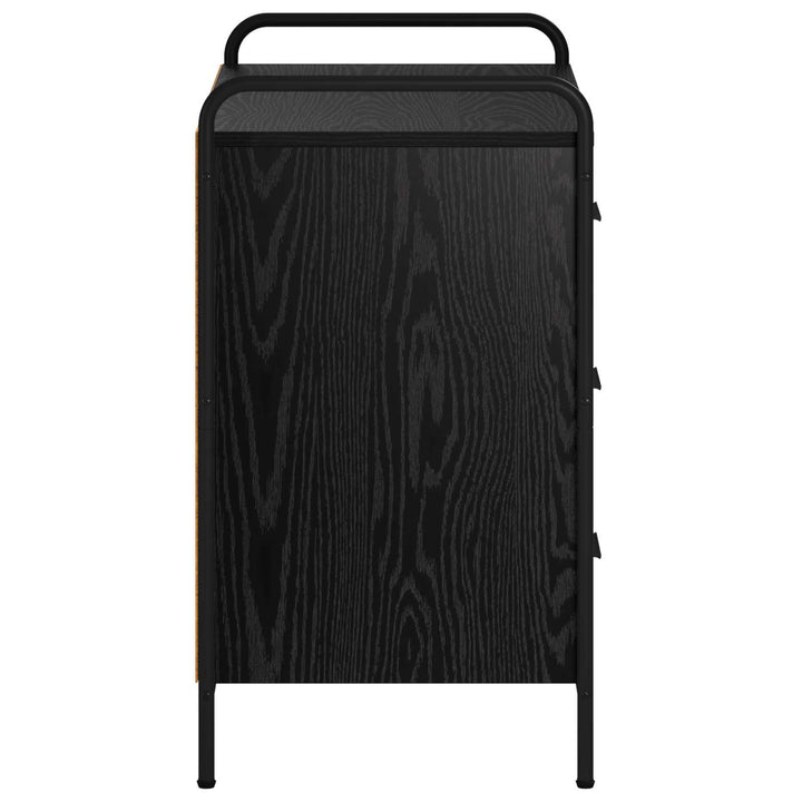 Skuffeskab Sort eg 70 x 39,5 x 71 cm Konstrueret træ