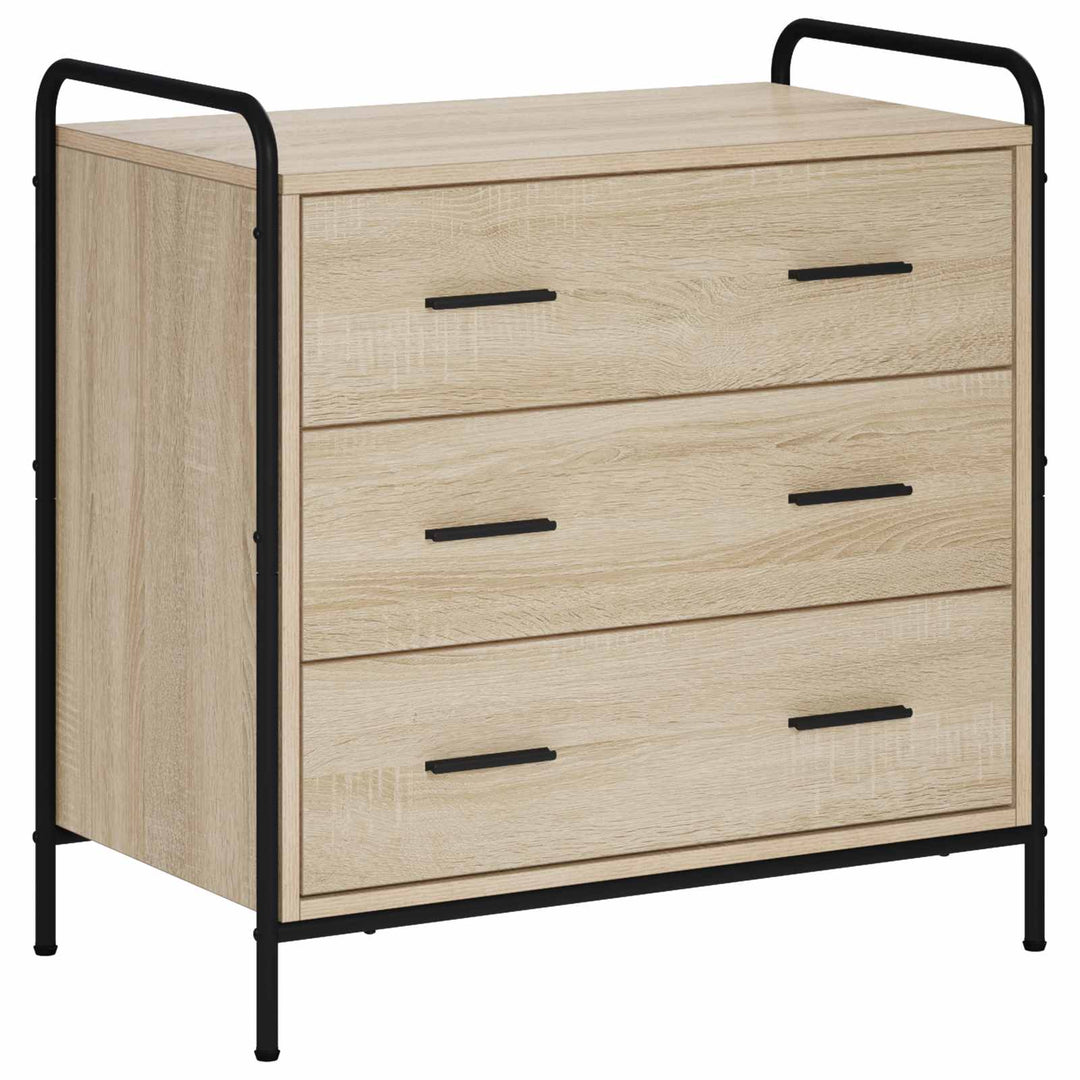 Skuffeskab Sonoma-eg 70 x 39,5 x 71 cm Konstrueret træ