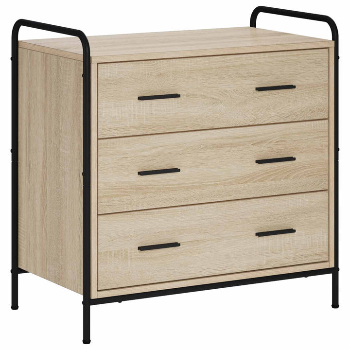 Skuffeskab Sonoma-eg 70 x 39,5 x 71 cm Konstrueret træ