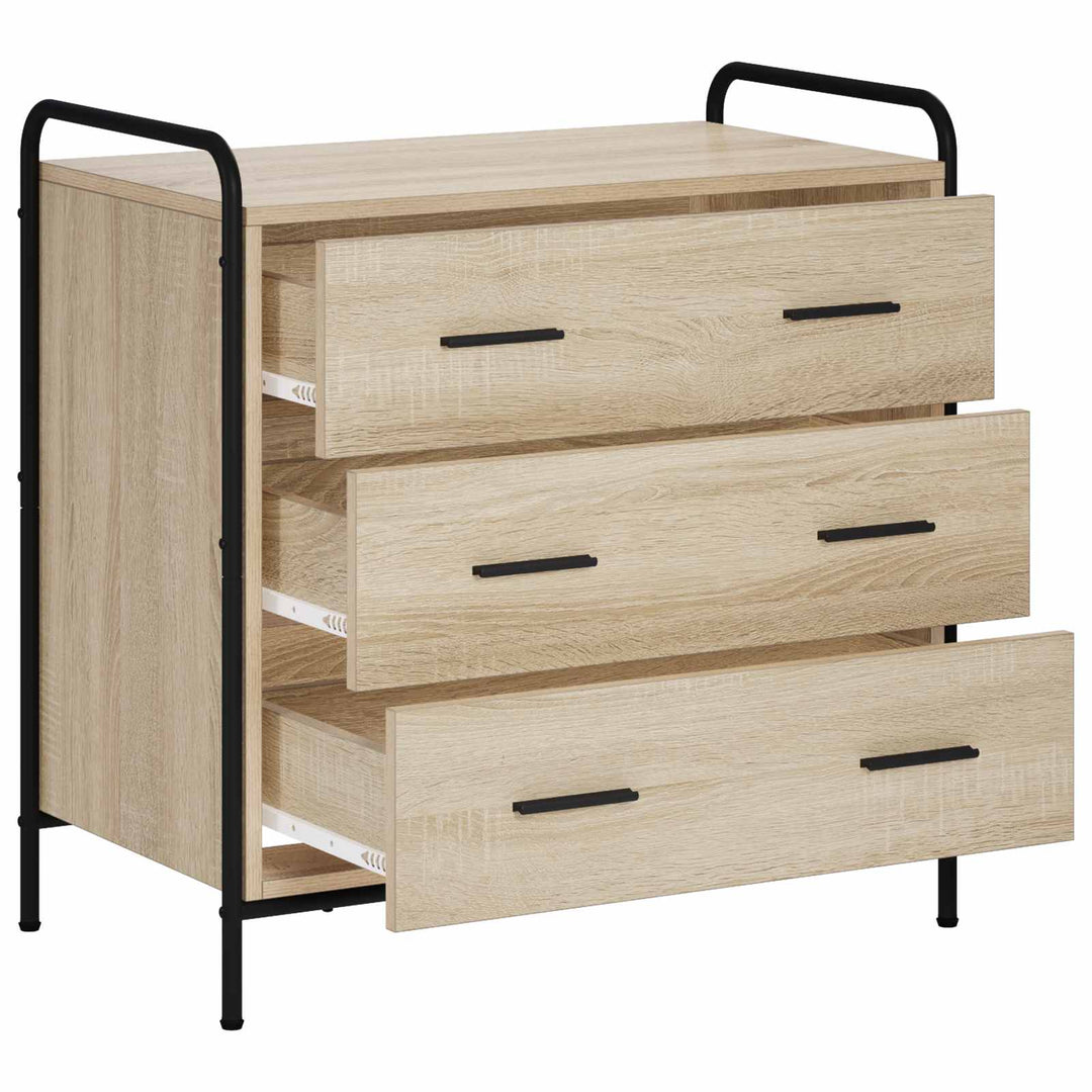 Skuffeskab Sonoma-eg 70 x 39,5 x 71 cm Konstrueret træ