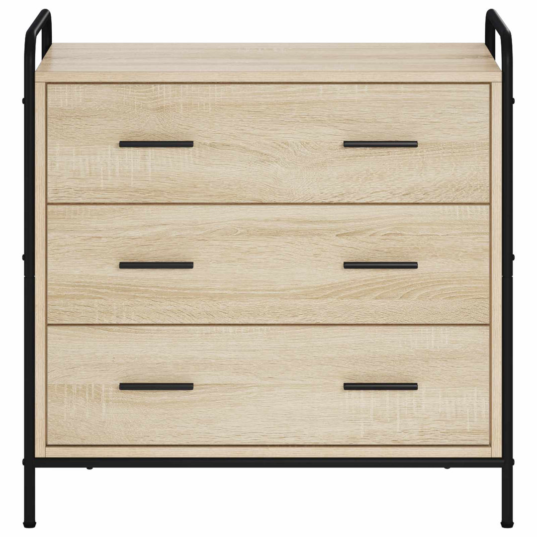 Skuffeskab Sonoma-eg 70 x 39,5 x 71 cm Konstrueret træ