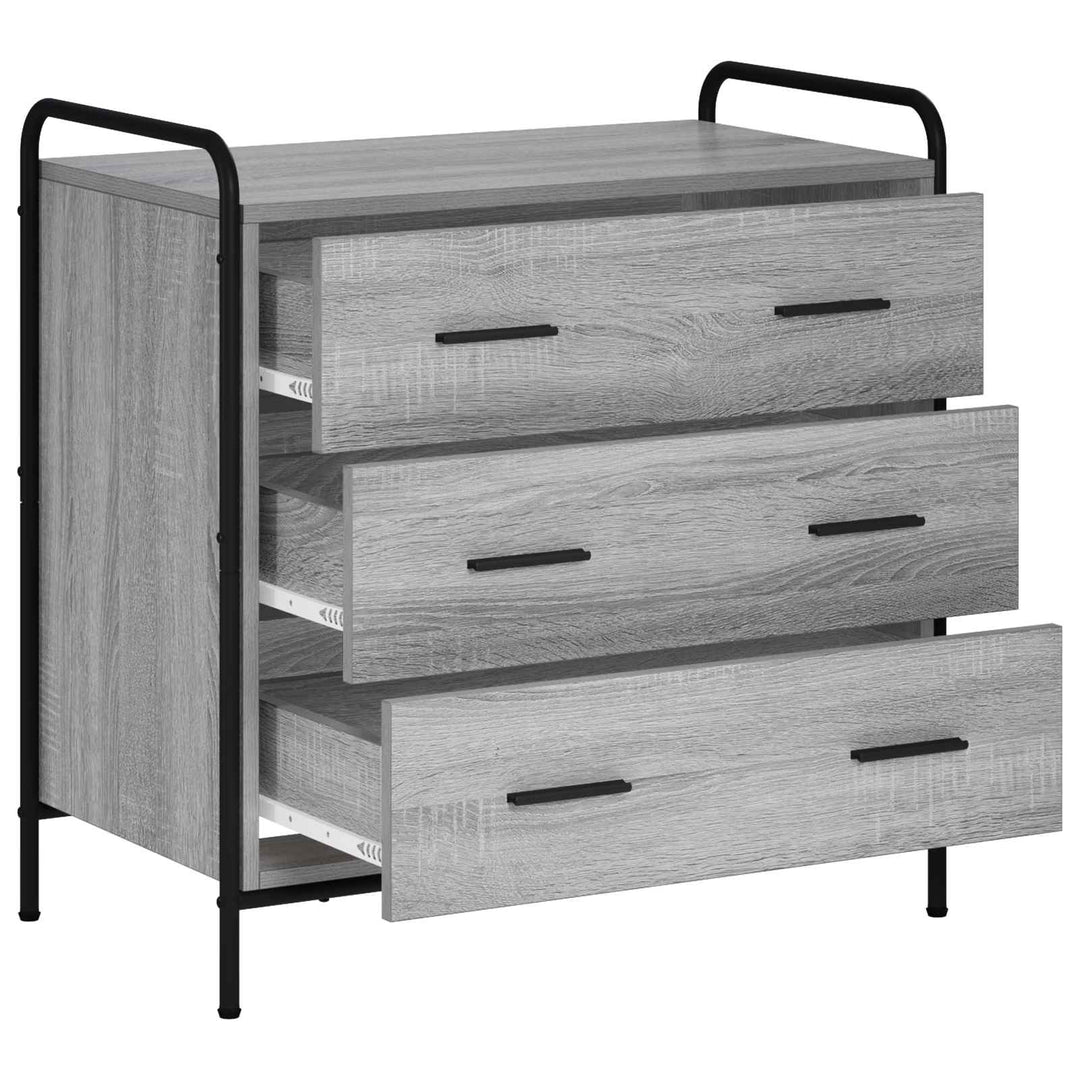 Skuffeskab Grå Sonoma 70 x 39,5 x 71 cm Konstrueret træ