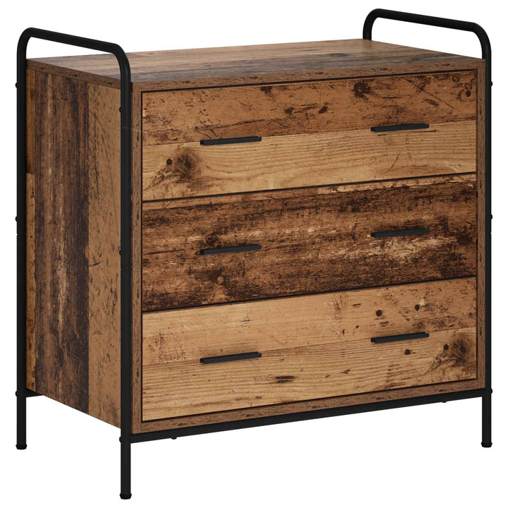 Skuffeskab Gammelt træ 70 x 39,5 x 71 cm Konstrueret træ