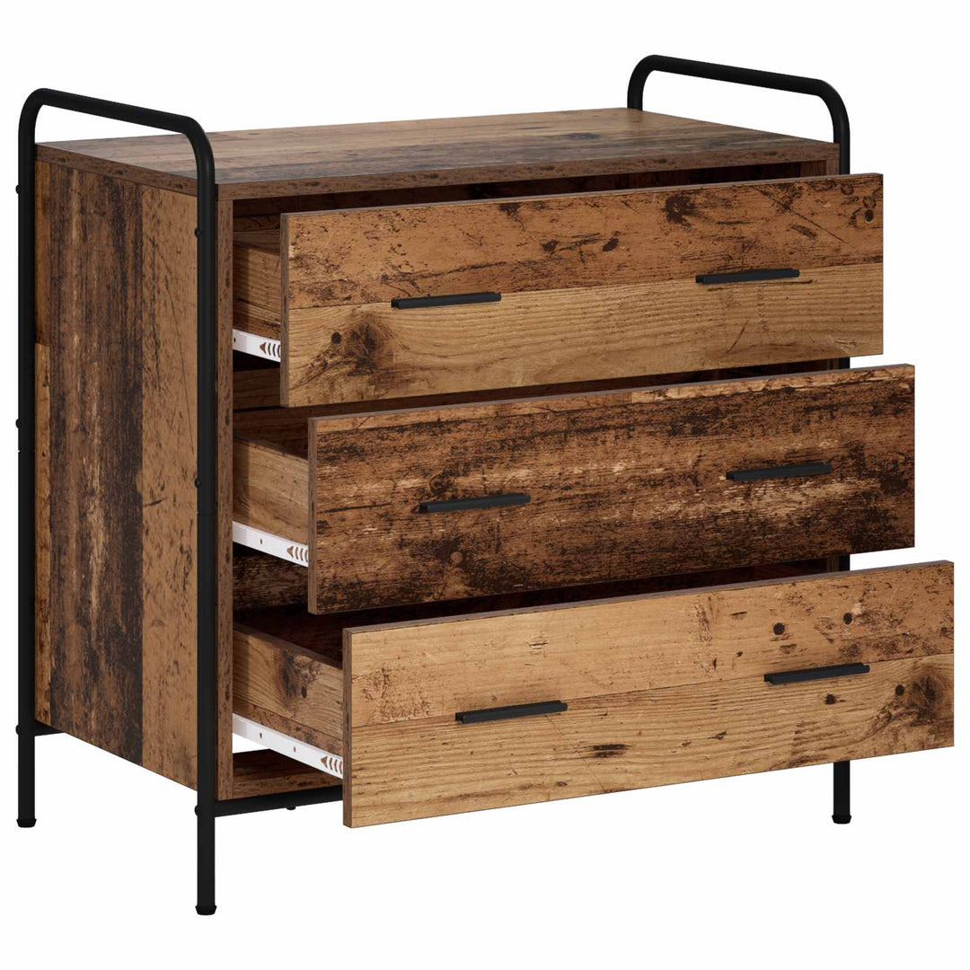 Skuffeskab Gammelt træ 70 x 39,5 x 71 cm Konstrueret træ