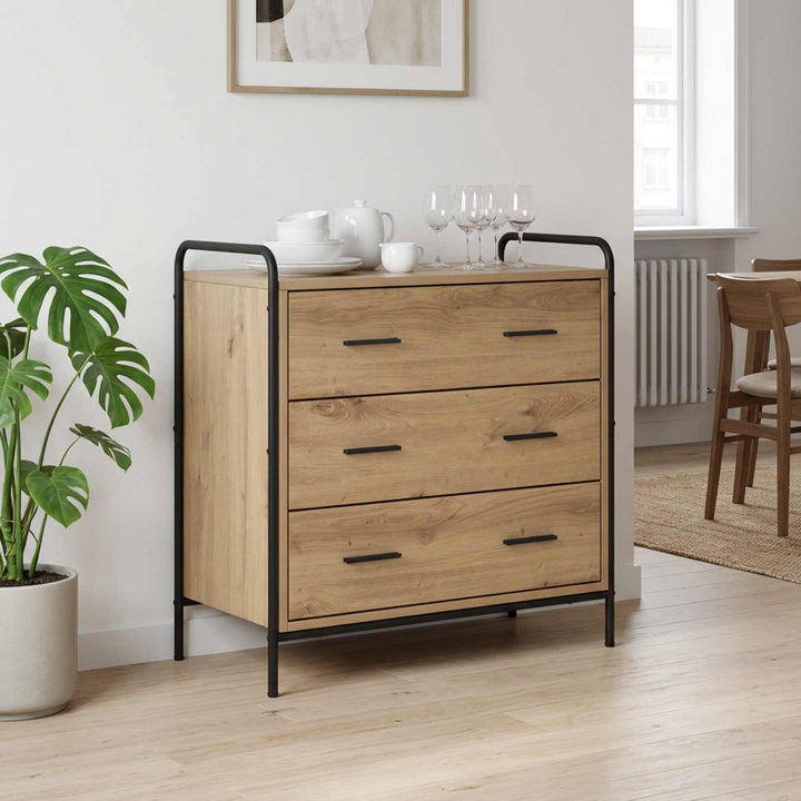 Skuffeskab Artisan-eg 70 x 39,5 x 71 cm Konstrueret træ