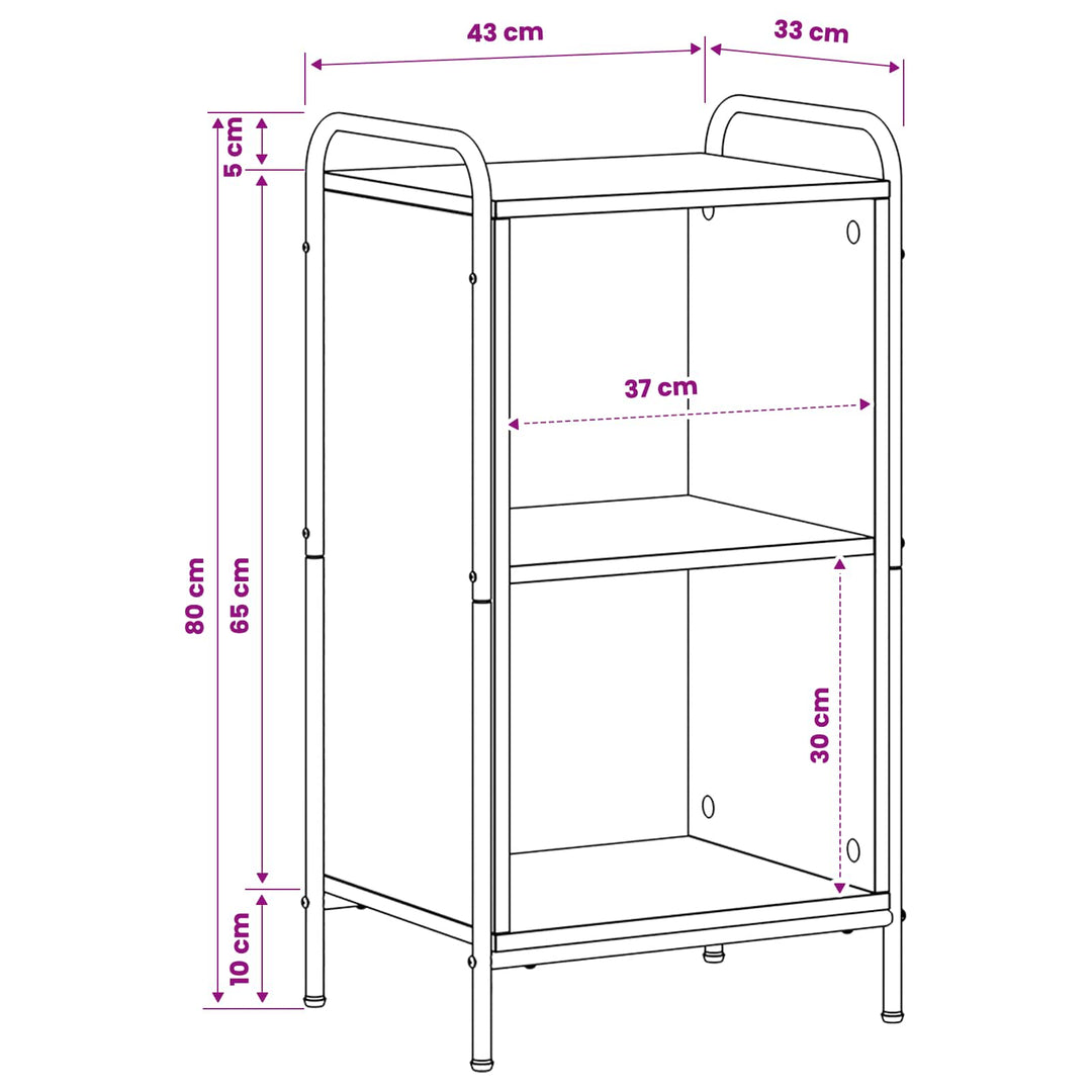 Bogskab 55,5 x 33 x 174 cm Konstrueret træ Sonoma-eg
