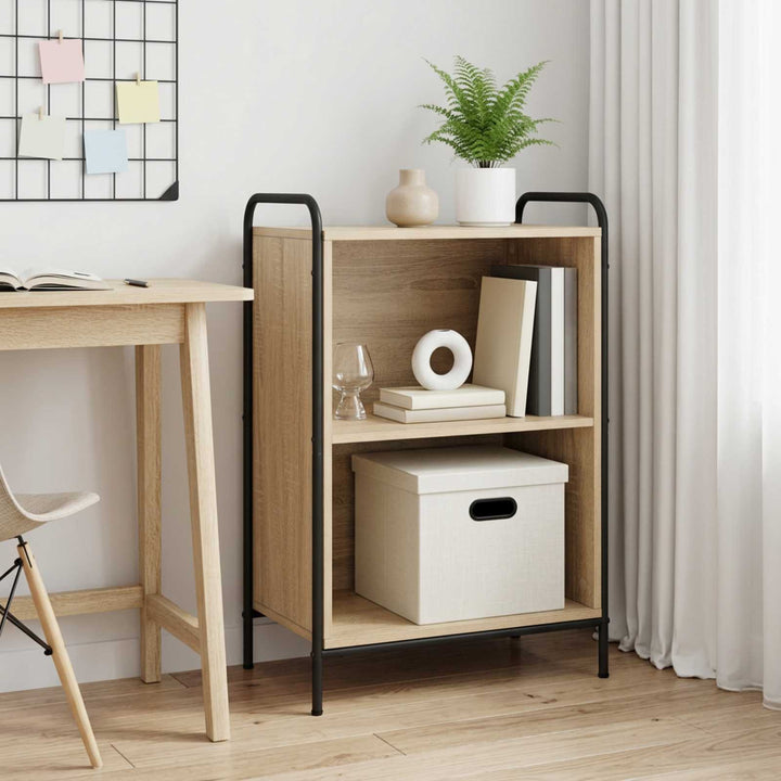 Bogskab 55,5 x 33 x 174 cm Konstrueret træ Sonoma-eg