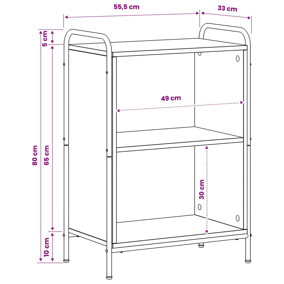Bogskab 55,5 x 33 x 174 cm Konstrueret træ Artisan-eg